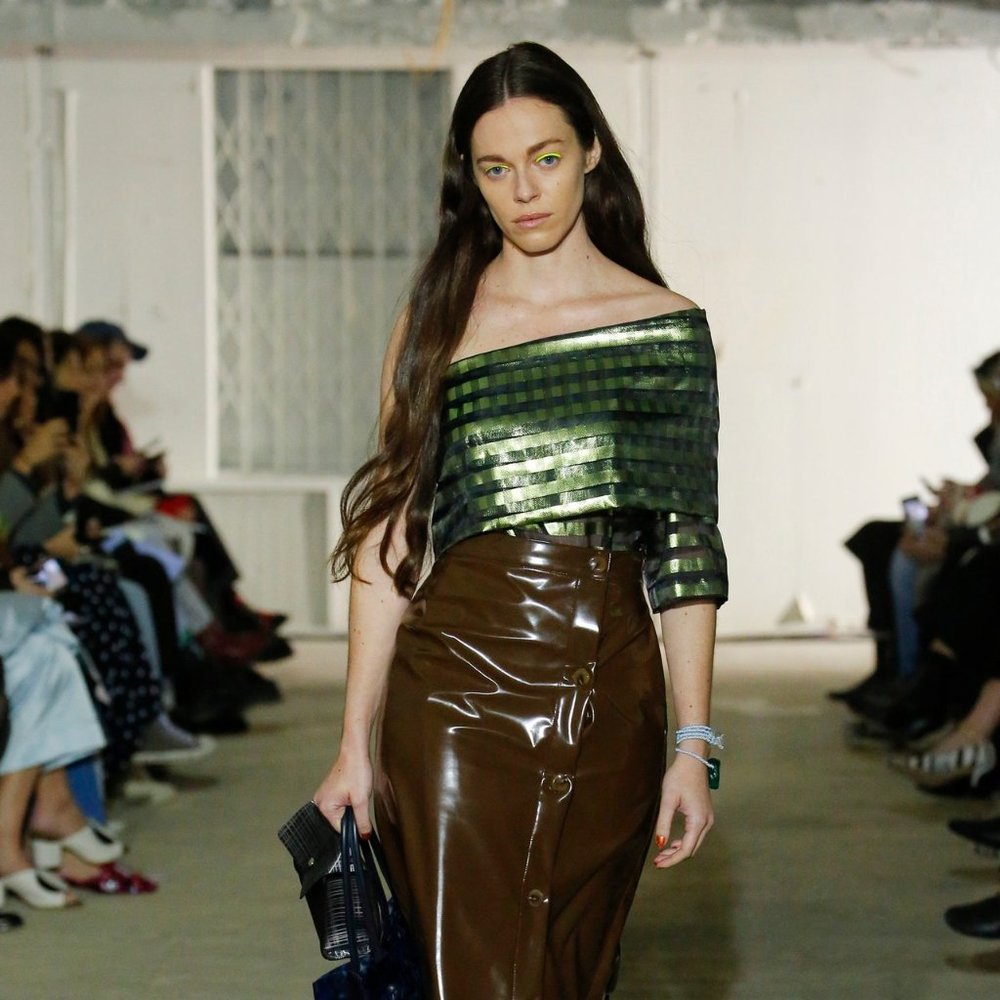 COPY - Maryam Nassir Metallic Runway Top